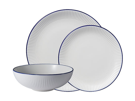 Cafe Blue Coupe Dinner Set 12pc Gift Boxed