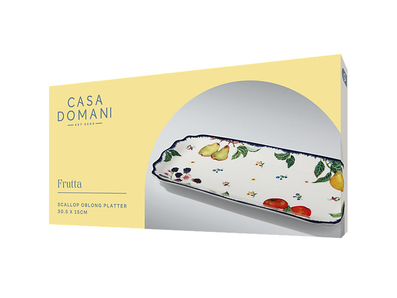 Frutta Scallop Oblong Platter
