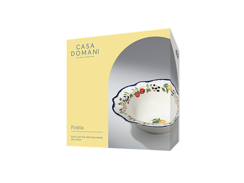 Frutta Scallop Rim Serving Bowl