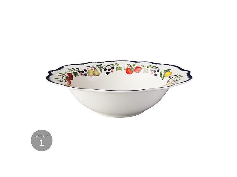 Frutta Scallop Rim Serving Bowl