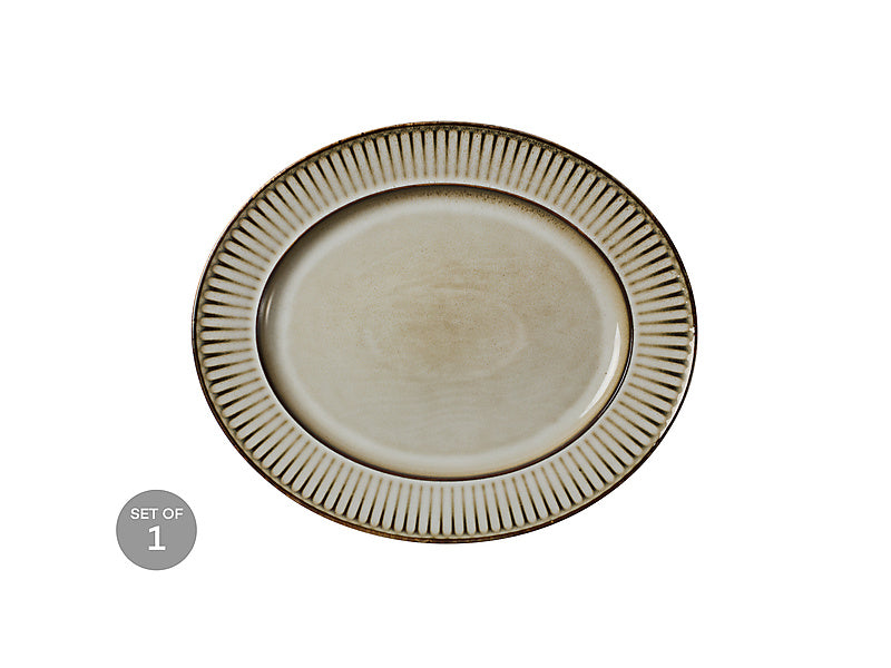 Leros Rim Oval Platter